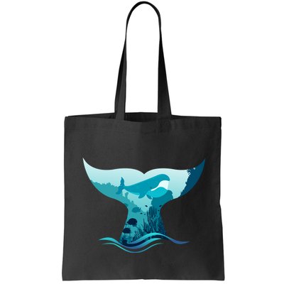 Ocean Sea Life Whale Tail Bag