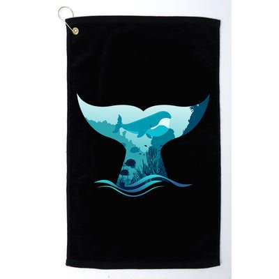 Ocean Sea Life Whale Tail Golf Towel