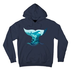 Ocean Sea Life Whale Tail Hoodie