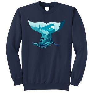 Ocean Sea Life Whale Tail Sweatshirt