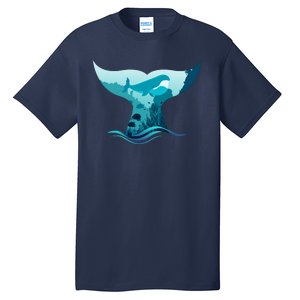 Ocean Sea Life Whale Tail Tall T-Shirt