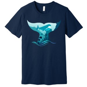 Ocean Sea Life Whale Tail Premium T-Shirt