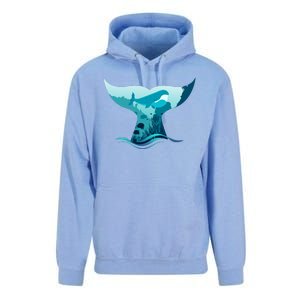 Ocean Sea Life Whale Tail Unisex Surf Hoodie