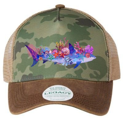 Ocean Sea Life Shark Legacy Tie Dye Trucker Hat