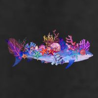 Ocean Sea Life Shark 7 Panel Mesh Trucker Snapback Hat