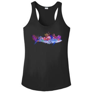 Ocean Sea Life Shark Ladies PosiCharge Competitor Racerback Tank