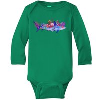 Ocean Sea Life Shark Baby Long Sleeve Bodysuit