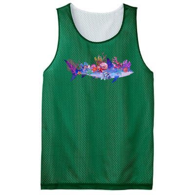 Ocean Sea Life Shark Mesh Reversible Basketball Jersey Tank