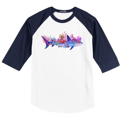 Ocean Sea Life Shark Baseball Sleeve Shirt