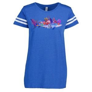 Ocean Sea Life Shark Enza Ladies Jersey Football T-Shirt