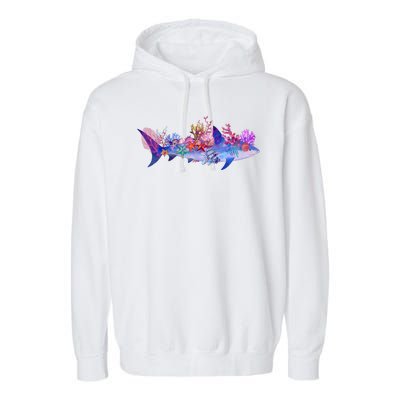 Ocean Sea Life Shark Garment-Dyed Fleece Hoodie