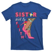 OES SiStar Leopard Walk By Faith Breast Cancer Awareness T-Shirt