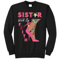 Oes Sistar Leopard Walk By Faith Breast Cancer Sweatshirt