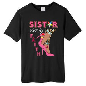 Oes Sistar Leopard Walk By Faith Breast Cancer Tall Fusion ChromaSoft Performance T-Shirt