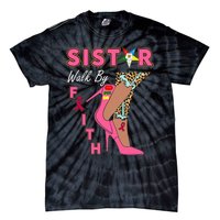 Oes Sistar Leopard Walk By Faith Breast Cancer Tie-Dye T-Shirt