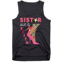 Oes Sistar Leopard Walk By Faith Breast Cancer Tank Top