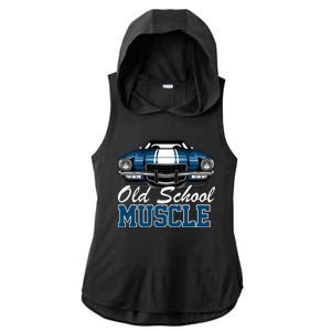 Old School Muscle Car Ladies PosiCharge Tri-Blend Wicking Draft Hoodie Tank