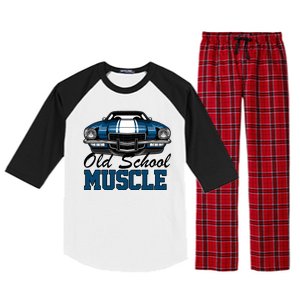 Old School Muscle Car Raglan Sleeve Pajama Set