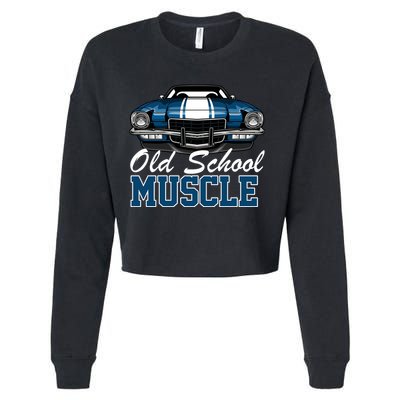Old School Muscle Car Cropped Pullover Crew