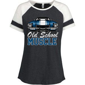 Old School Muscle Car Enza Ladies Jersey Colorblock Tee