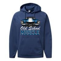 Old School Muscle Car Performance Fleece Hoodie