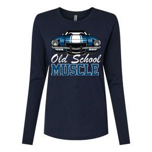 Old School Muscle Car Womens Cotton Relaxed Long Sleeve T-Shirt