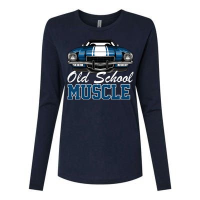 Old School Muscle Car Womens Cotton Relaxed Long Sleeve T-Shirt