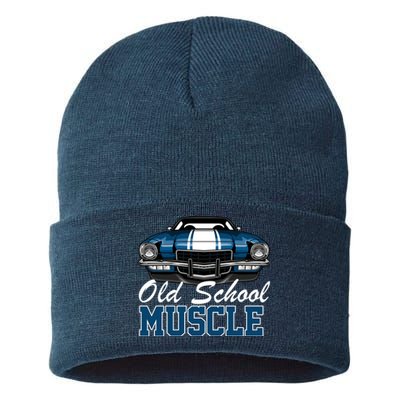 Old School Muscle Car Sustainable Knit Beanie