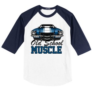 Old School Muscle Car Baseball Sleeve Shirt