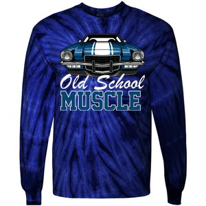 Old School Muscle Car Tie-Dye Long Sleeve Shirt