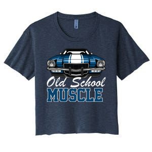 Old School Muscle Car Women's Crop Top Tee