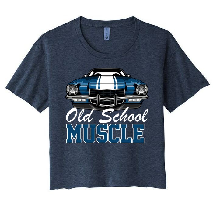 Old School Muscle Car Women's Crop Top Tee