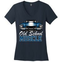 Old School Muscle Car Women's V-Neck T-Shirt