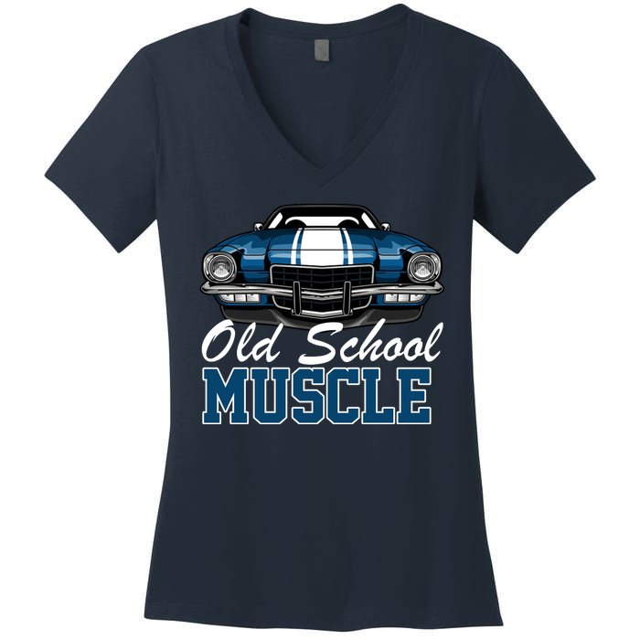 Old School Muscle Car Women's V-Neck T-Shirt