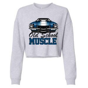 Old School Muscle Car Cropped Pullover Crew