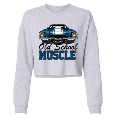 Old School Muscle Car Cropped Pullover Crew