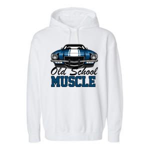 Old School Muscle Car Garment-Dyed Fleece Hoodie