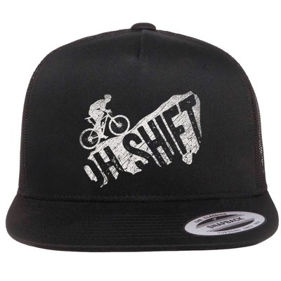Oh Shift Mountain Biking Bicycle Bike Rider Cyclist Flatbill Hat