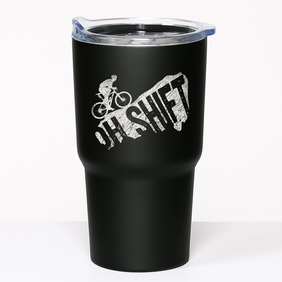 Oh Shift Mountain Biking Bicycle Bike Rider Cyclist Tumbler