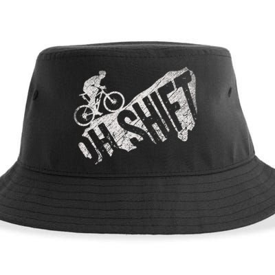 Oh Shift Mountain Biking Bicycle Bike Rider Cyclist Sustainable Bucket Hat