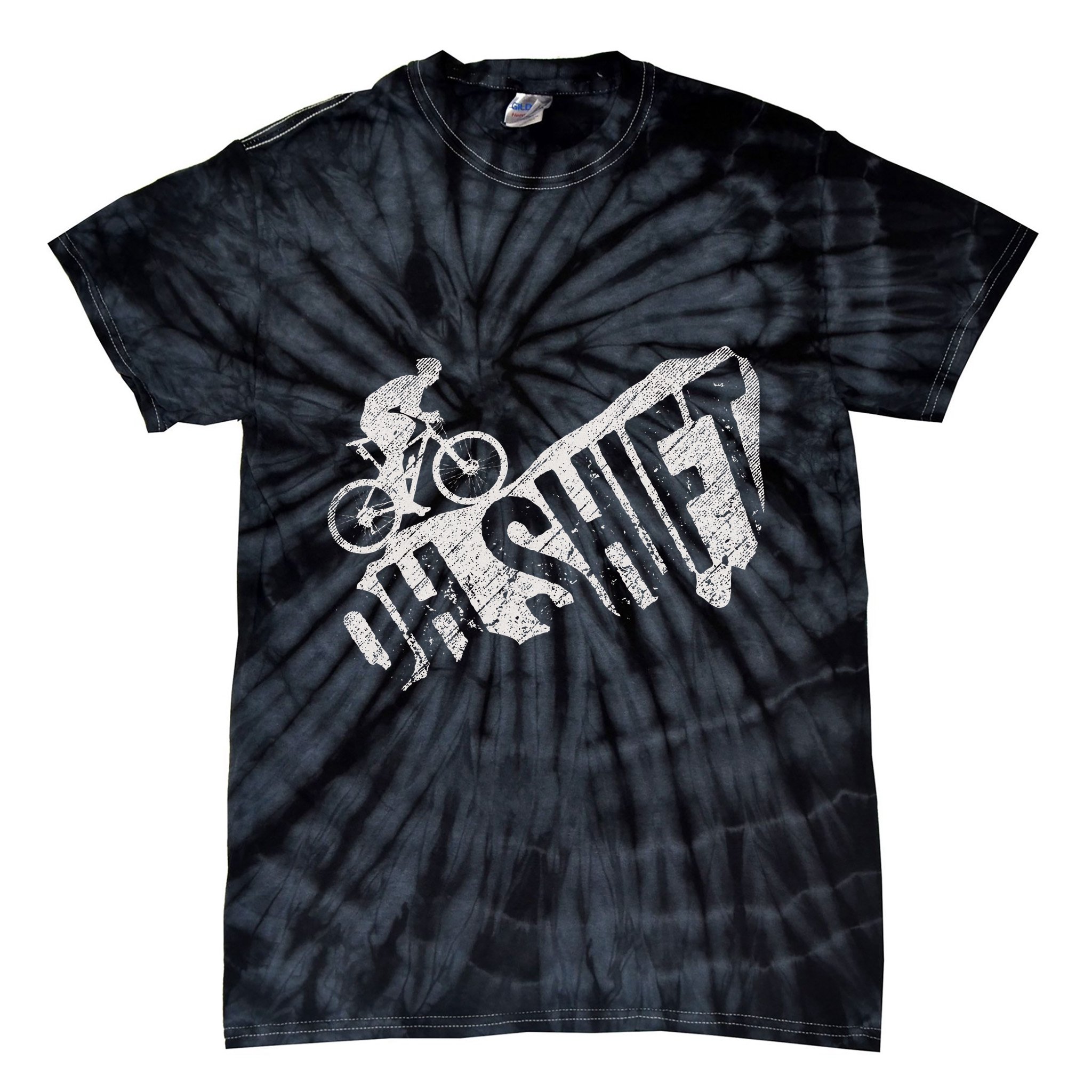 Oh Shift Mountain Biking Bicycle Bike Rider Cyclist Tie-Dye T-Shirt