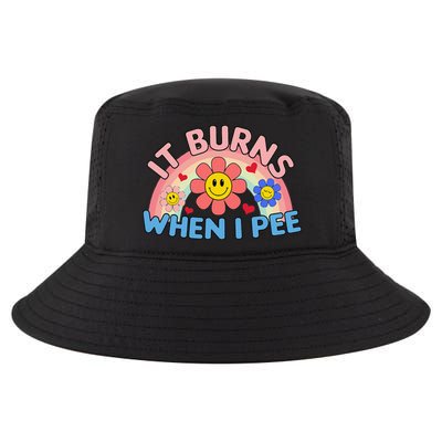 Oddly Specific Meme It Burns When I Pee Inappropriate Adult Cool Comfort Performance Bucket Hat