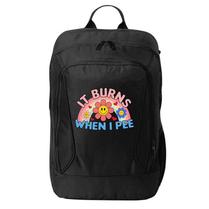 Oddly Specific Meme It Burns When I Pee Inappropriate Adult City Backpack