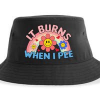 Oddly Specific Meme It Burns When I Pee Inappropriate Adult Sustainable Bucket Hat