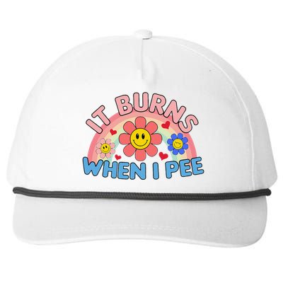 Oddly Specific Meme It Burns When I Pee Inappropriate Adult Snapback Five-Panel Rope Hat