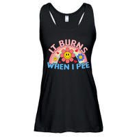 Oddly Specific Meme It Burns When I Pee Inappropriate Adult Ladies Essential Flowy Tank