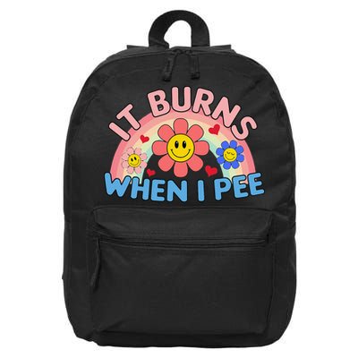 Oddly Specific Meme It Burns When I Pee Inappropriate Adult 16 in Basic Backpack