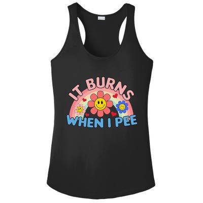 Oddly Specific Meme It Burns When I Pee Inappropriate Adult Ladies PosiCharge Competitor Racerback Tank