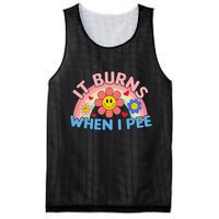 Oddly Specific Meme It Burns When I Pee Inappropriate Adult Mesh Reversible Basketball Jersey Tank