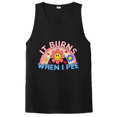 Oddly Specific Meme It Burns When I Pee Inappropriate Adult PosiCharge Competitor Tank
